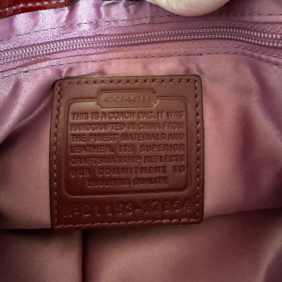 Coach Red Chain Shoulder Bag - Picture 10 of 12